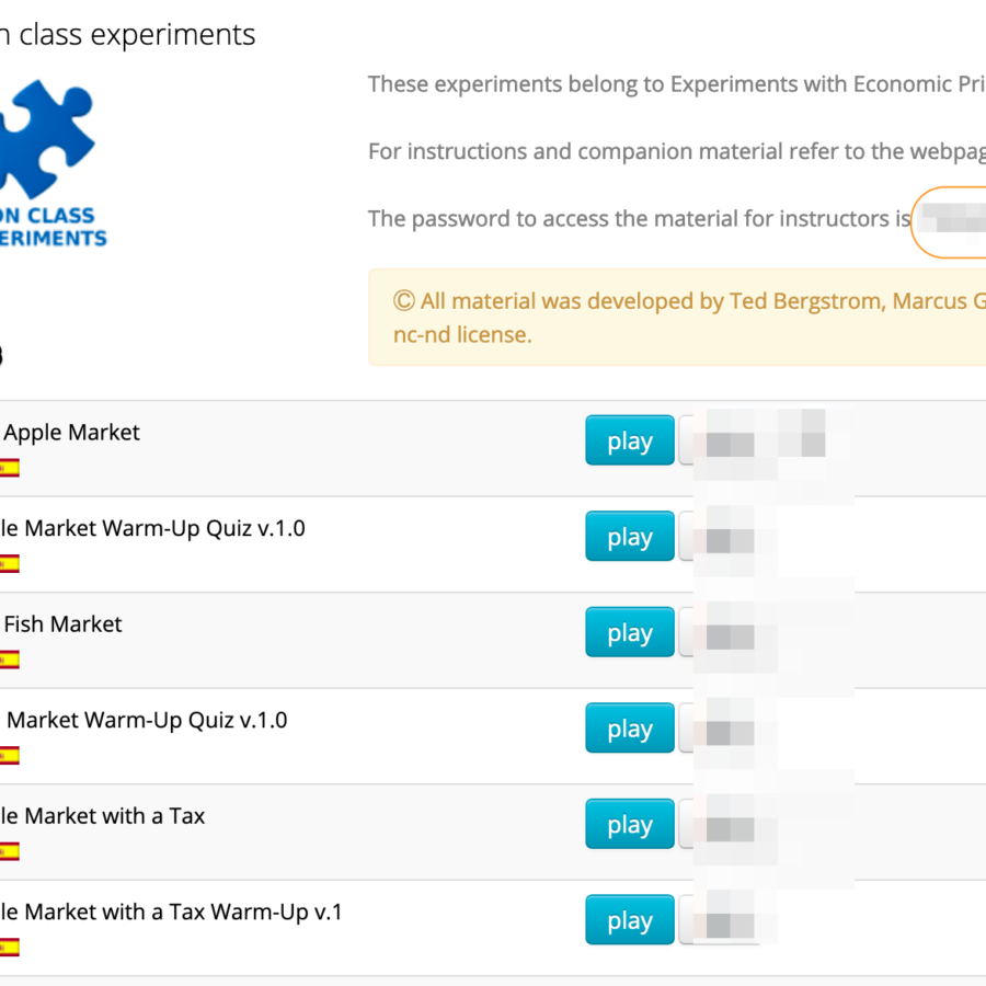 Econ Class Examples Instructions & FAQ β Econ Class Experiments